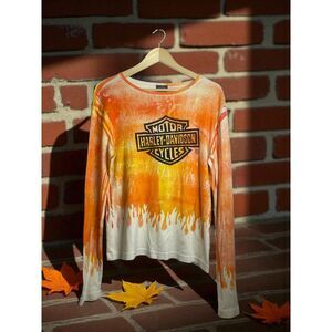 Harley Davidson 2004 AOP Vintage Women's Long Sleeve - Size Women's XL